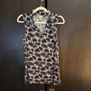 MICHAEL Michael Kors Black and White Patterned Blouse